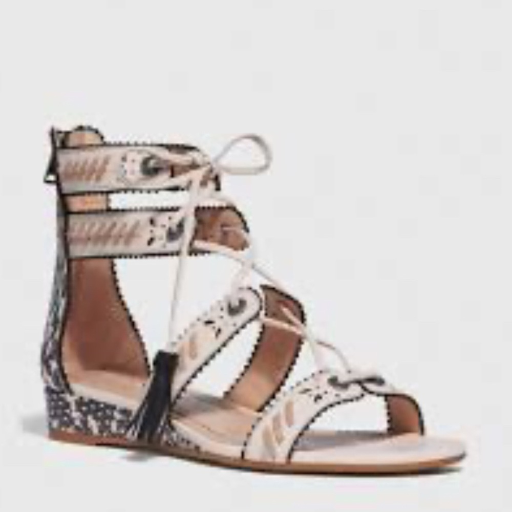 COACH Via Demi Wedge Sandals
